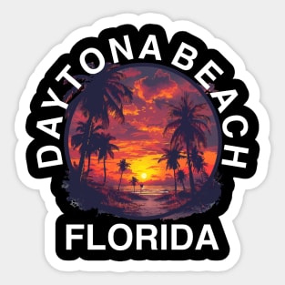 Daytona Beach - Florida (with White Lettering) Sticker